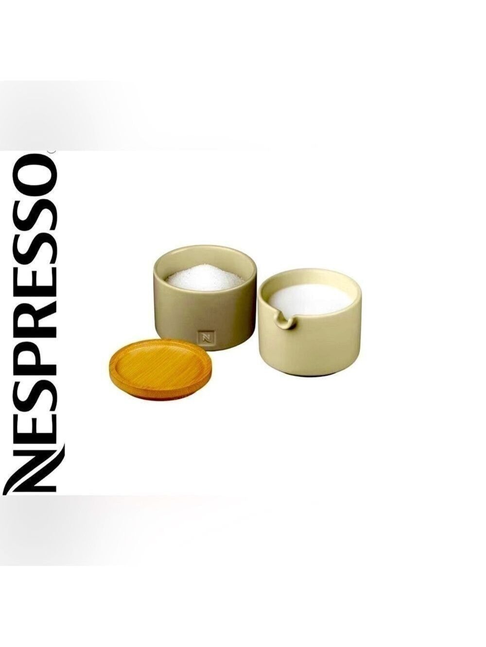 Nespresso Cream and Tan Serveware Set